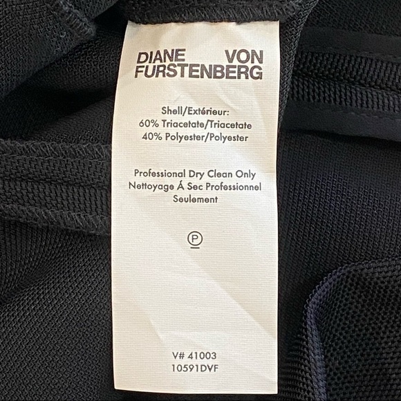 NWT Diane von Furstenberg Black Ruffle-Front Sleeveless Mini Shift Dress… - Picture 11 of 11